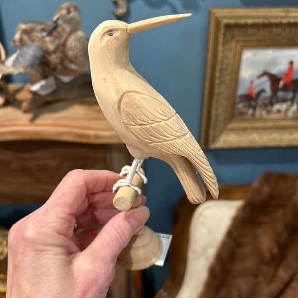 HAND CARVED BIRD 7"