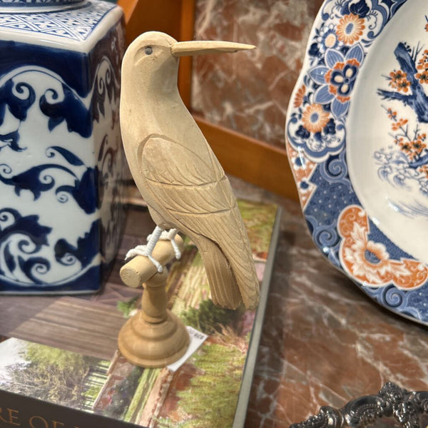HAND CARVED BIRD 7"