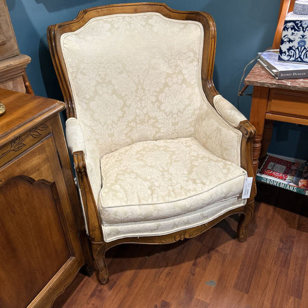 LOUIS XV BERGERE CHAIR REUPHOLSTERED