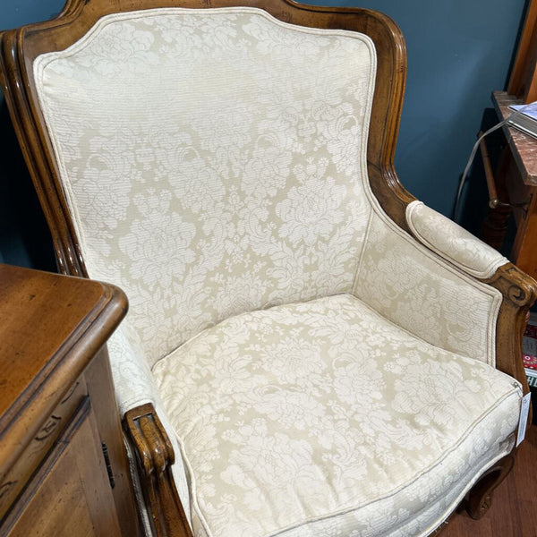 LOUIS XV BERGERE CHAIR REUPHOLSTERED
