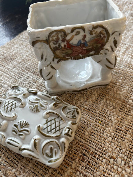 Vintage Cigarette Holder/Trinket Dish with Bottom Ashtray