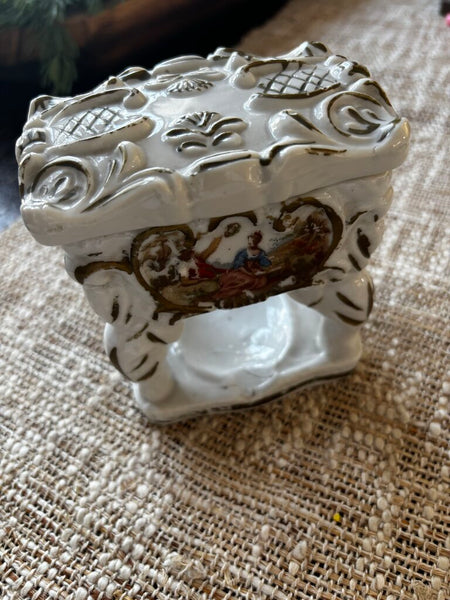 Vintage Cigarette Holder/Trinket Dish with Bottom Ashtray