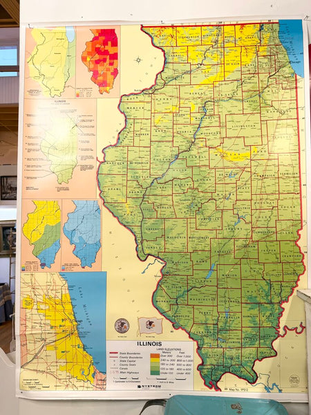 JFV ~ Vintage Illinois School Map