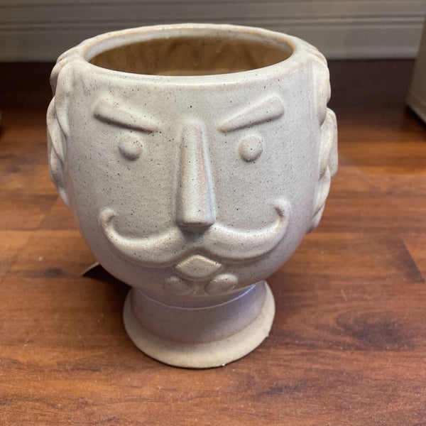 Moxie - Mustache Man Head Vase - 7"