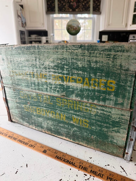 JFV ~ Vintage Springtime Beverage Crate
