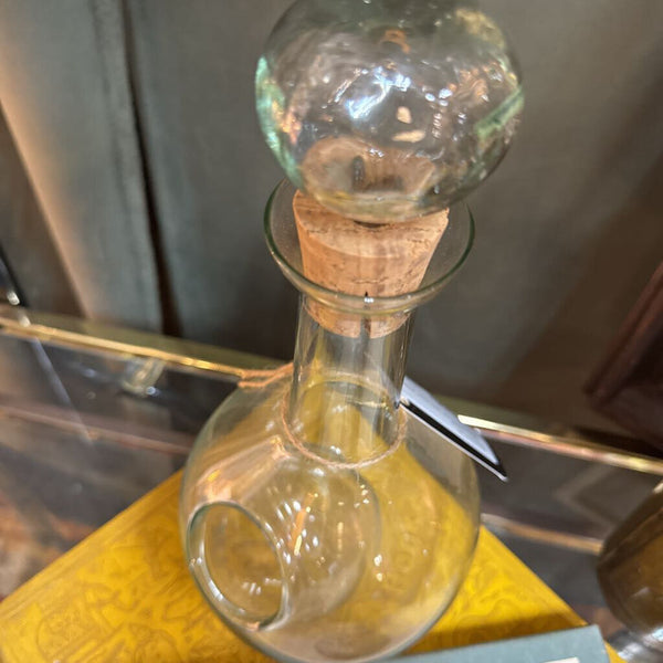 Glass Decanter with Cork Stopper W1417