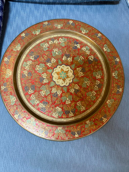 Brass Colorful Plate W2118