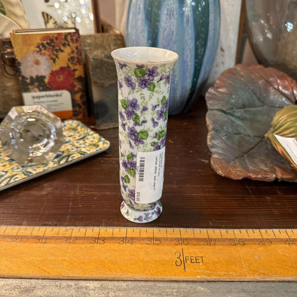 Lefton chintz bud vase 7"