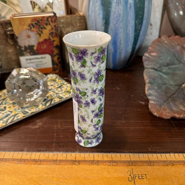 Lefton chintz bud vase 7"