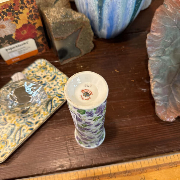 Lefton chintz bud vase 7"