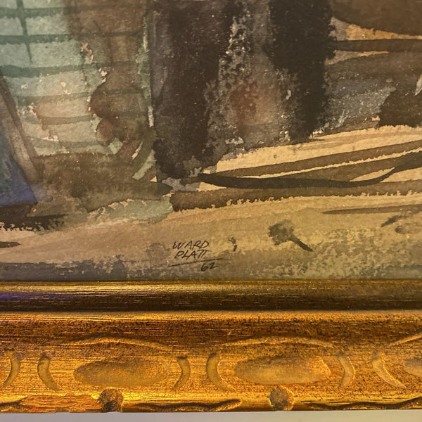 Signed framed water color ward Pratt