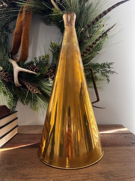 Vintage BRASS SHIP'S HAILING BULL HORN FOG HORN 16T