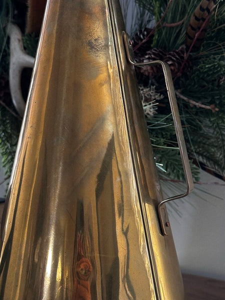Vintage BRASS SHIP'S HAILING BULL HORN FOG HORN 16T