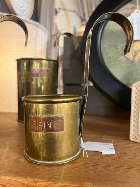 Vintage 1/2 pint Brass Dipper Hanging Cup
