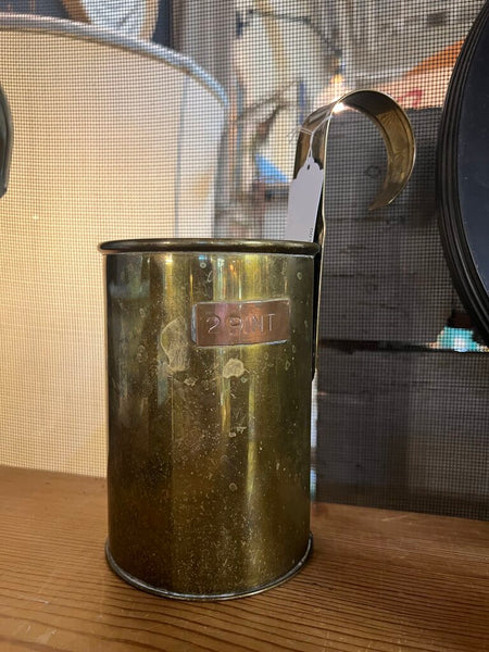 Vintage 2 pint Brass Dipper Hanging Cup