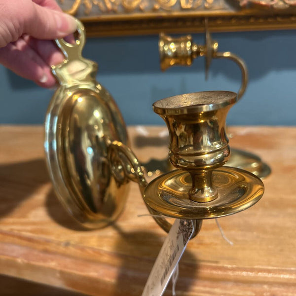 SET OF BRASS SCONCES