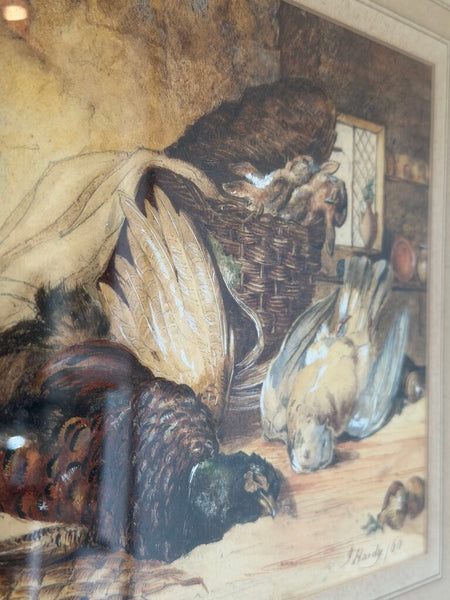 0060 C. 1860 Game Watercolor by Hardy