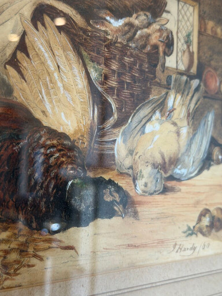 0060 C. 1860 Game Watercolor by Hardy
