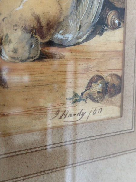 0060 C. 1860 Game Watercolor by Hardy