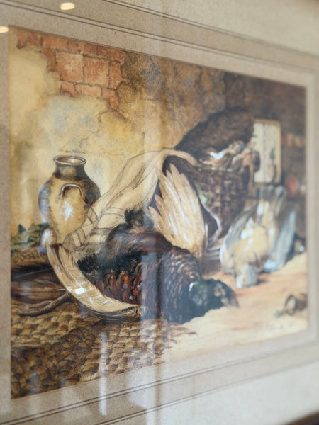 0060 C. 1860 Game Watercolor by Hardy