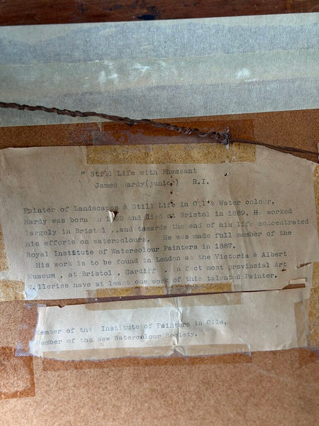 0060 C. 1860 Game Watercolor by Hardy