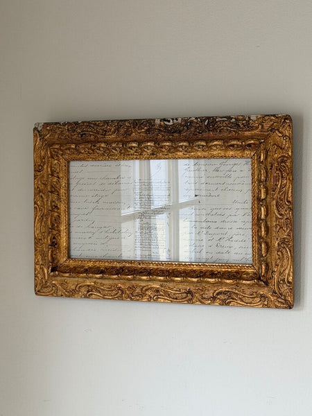 0488 Florentine Frame w/ 19th C. French Document