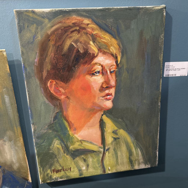 OIL PAINTING OF MALE SIGNED BY ARTIST MORT LUBY