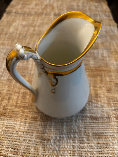 Haviland & Co Limoges Porcelain Covered Sugar Bowl and Creamer