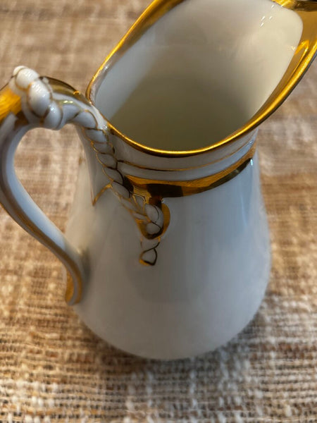 Haviland & Co Limoges Porcelain Covered Sugar Bowl and Creamer