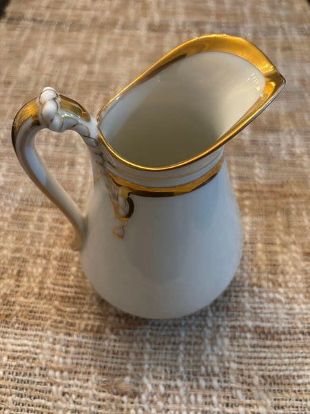 Haviland & Co Limoges Porcelain Covered Sugar Bowl and Creamer