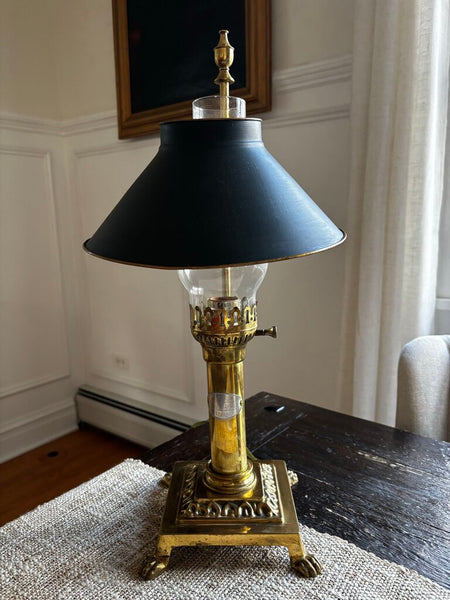 VINTAGE ORIENT EXPRESS BRASS TABLE DESK LAMP 'Paris Istanbul'