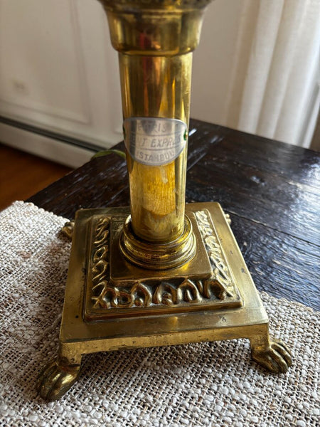 VINTAGE ORIENT EXPRESS BRASS TABLE DESK LAMP 'Paris Istanbul'