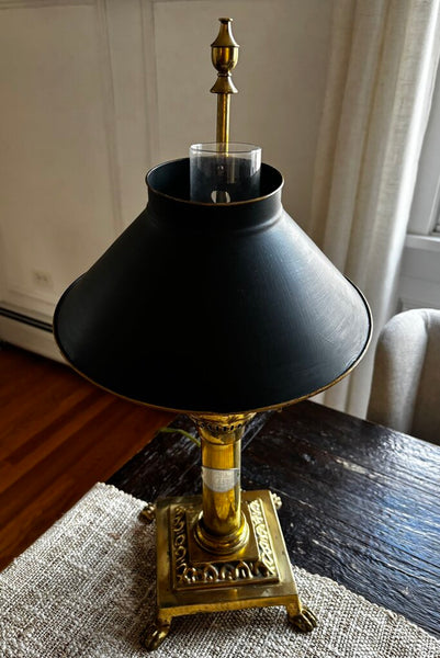 VINTAGE ORIENT EXPRESS BRASS TABLE DESK LAMP 'Paris Istanbul'