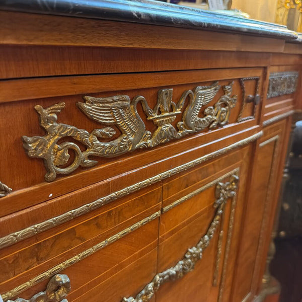 1480 French Marble Top Commode in store pick up only