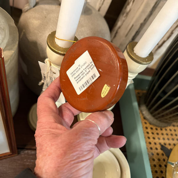 Preserved framed butterfly (each) sweet mini 3" frame (as found) ... ornament paper bodies real wings