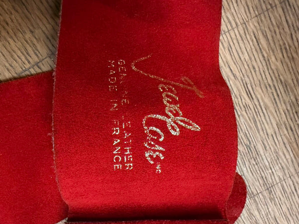 Vintage suede belt with horse nails , Made in France