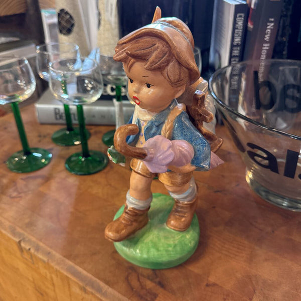 Hummel style ceramic boy 10"