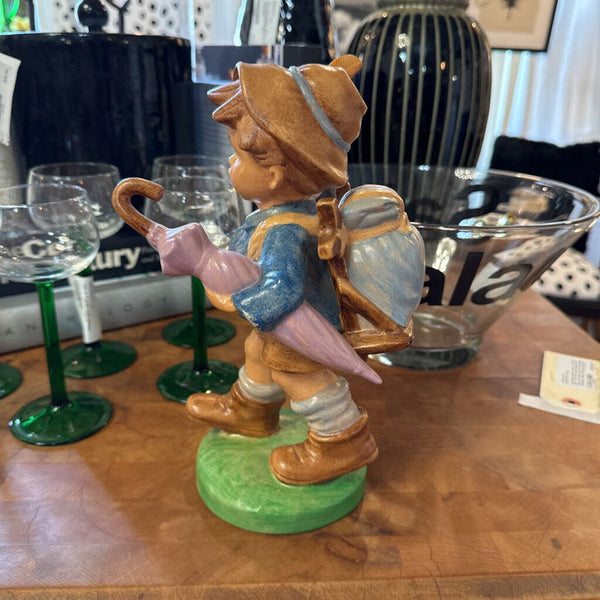 Hummel style ceramic boy 10"