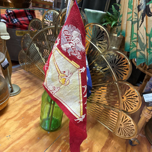 Vintage White Sox Pennant on Stick Red 28" W1891