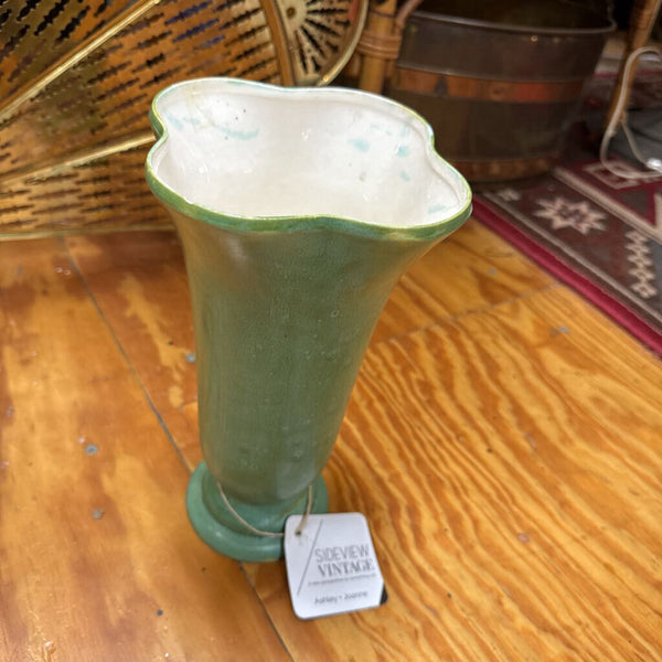 Blue Green Pottery Vase W0777