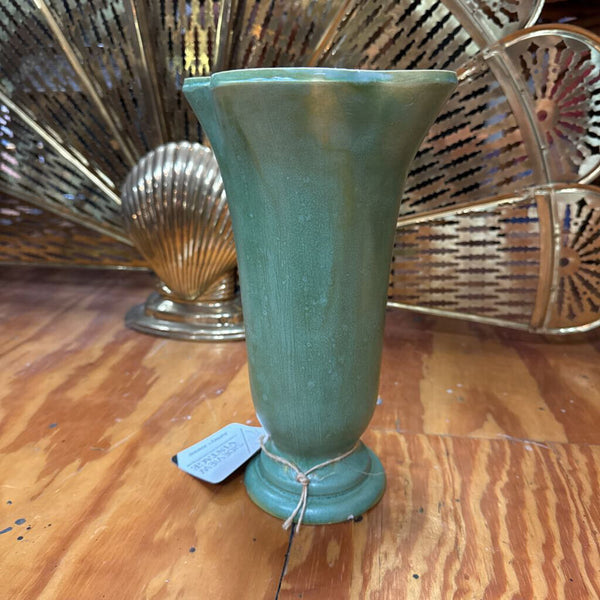 Blue Green Pottery Vase W0777