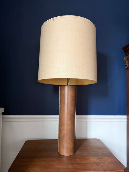 Leather Wrapped Table Lamp 37" tall W2152