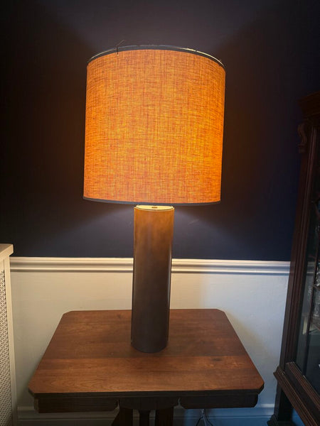 Leather Wrapped Table Lamp 37" tall W2152