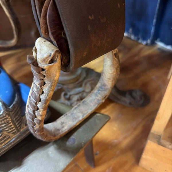 Vintage Western Saddle with stirrups (in-stor pick-up only)