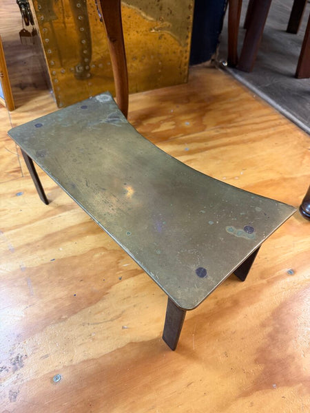 Vintage Solid Brass Foot Stool