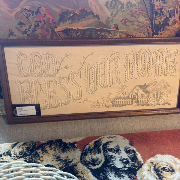 God Bless Our Home Needlepoint 10x23