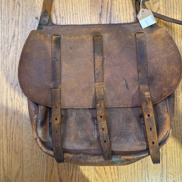 Antique military Calvary leather bag