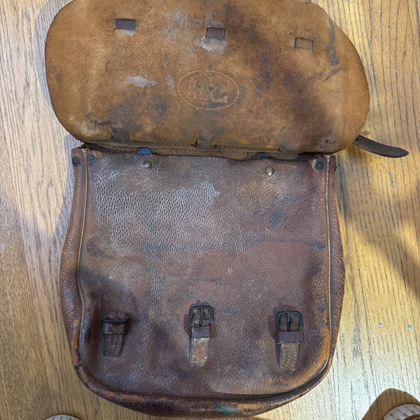 Antique military Calvary leather bag