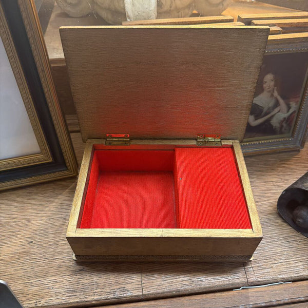 Vintage gilt wooden musical jewelry box