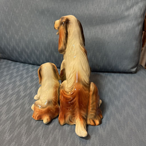 8.5" Large Dog with Puppy Statue W2169